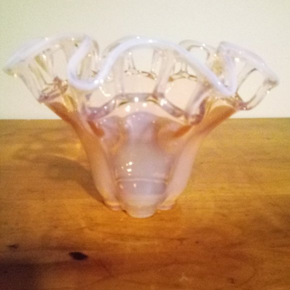Vintage Duncan Miller Opalescent Lace Edge Bowl - Picture 1 of 5